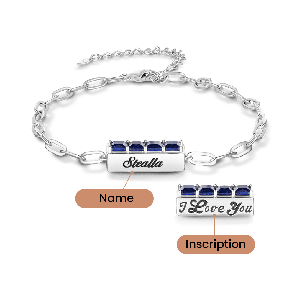 Birthstone Engravable Bracelet image number 2