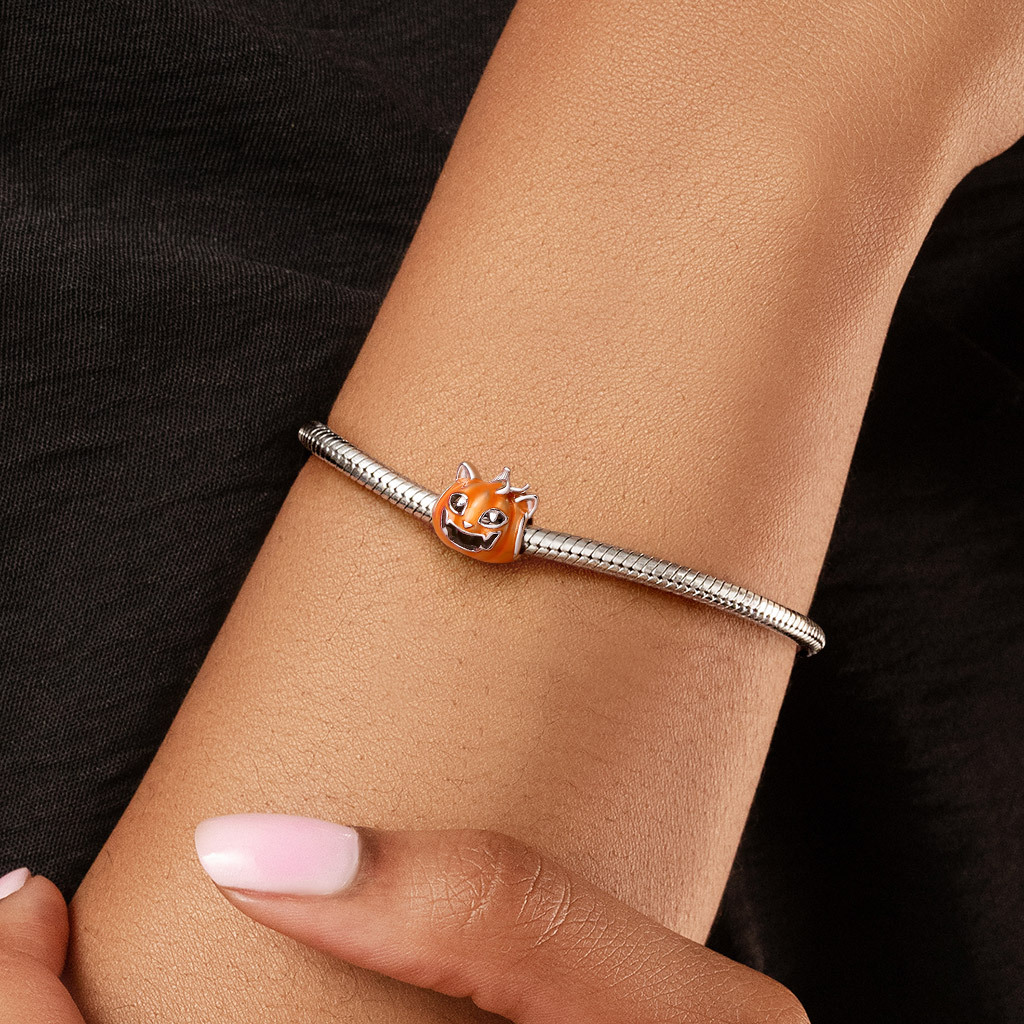 Pumpkin Cat Charm image number 1