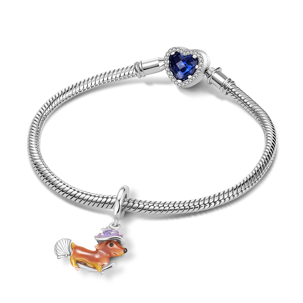 Dachshund Riding Broom Pendant image number 2