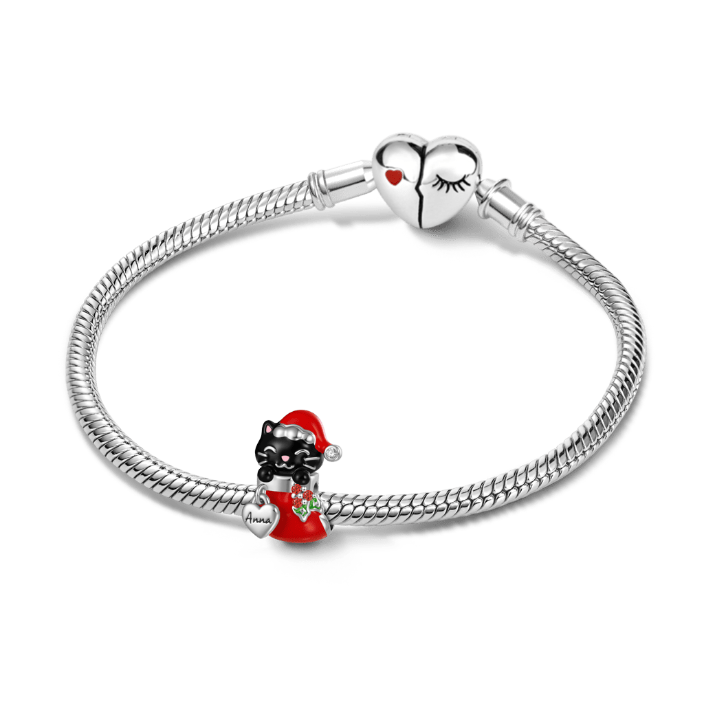 Cat in Stocking Charm image number 3