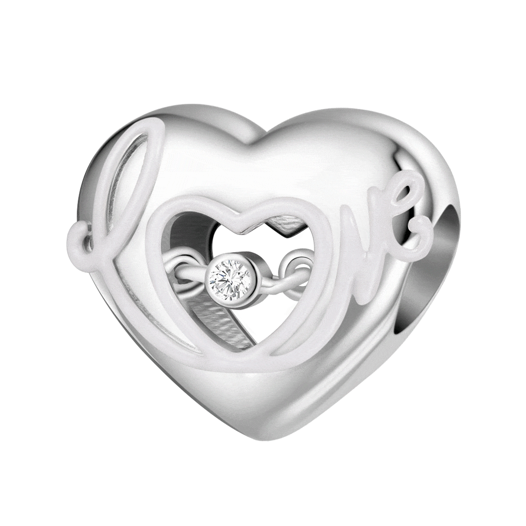 Beating Heart Birthstone Charm image number 0