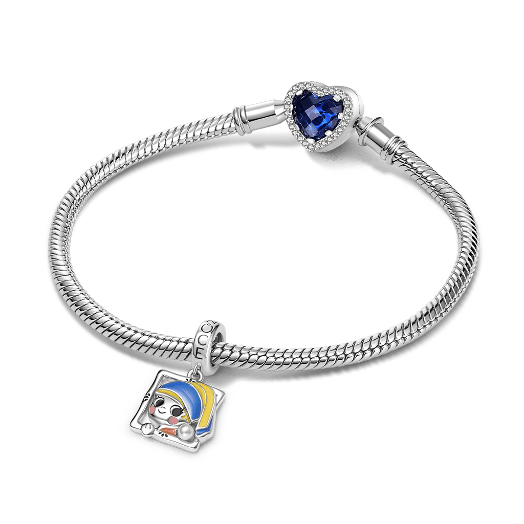 Oil Painting Girl Pendant image number 2