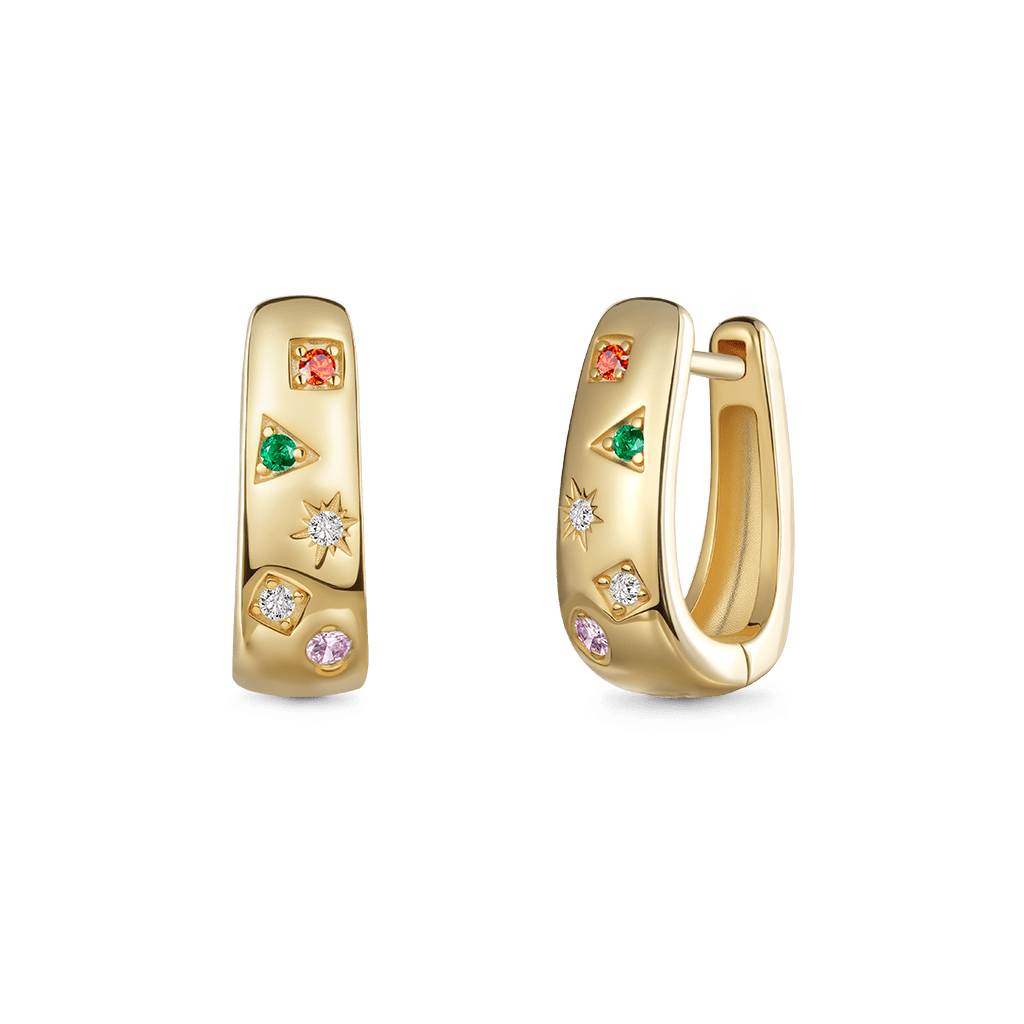 14K/10K Solid Gold Geometry Earrings image number 0