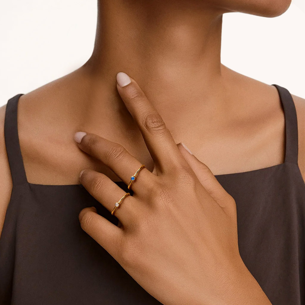 14K/10K Solid Gold Minimalist Ring image number 3