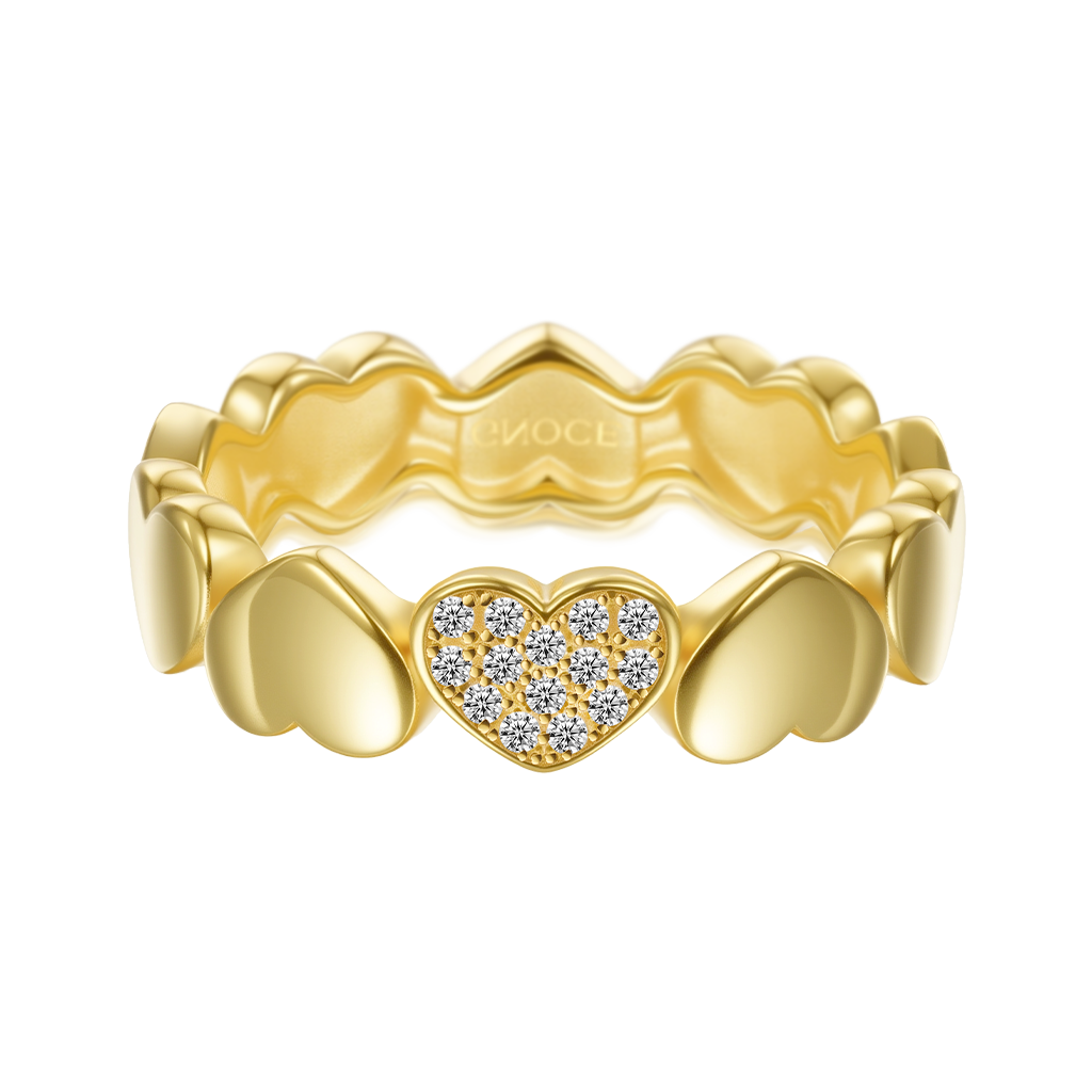 14K/10K Solid Gold Heart Cluster Ring image number 0