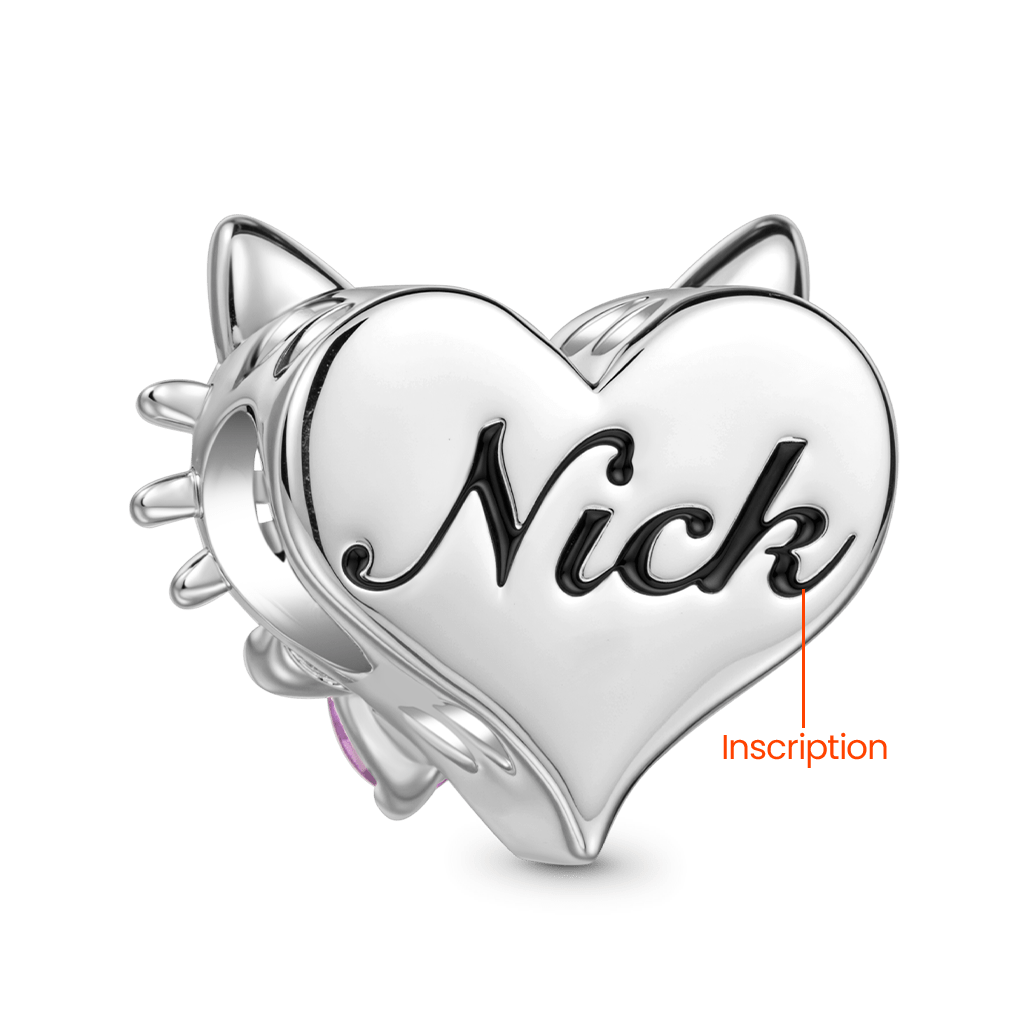Engravable Pet Cat Charm image number 4