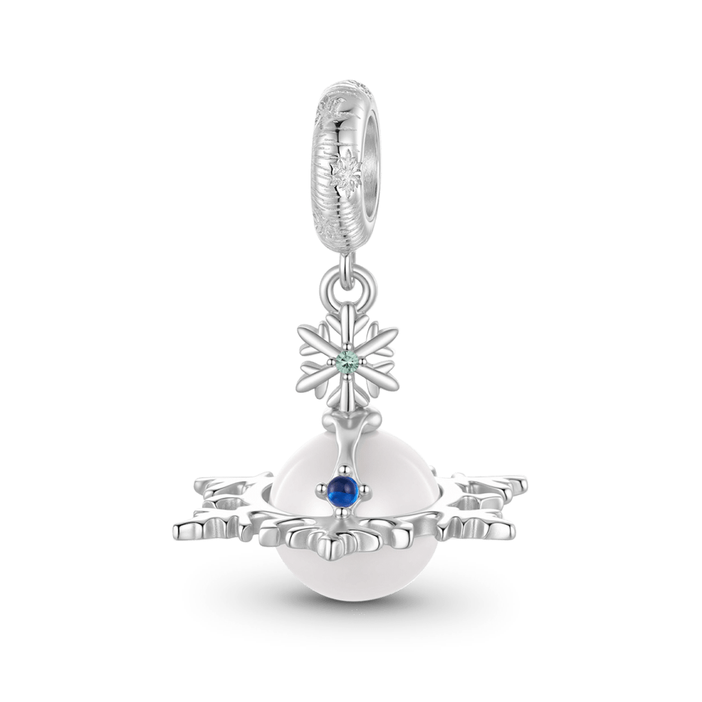 Pearl Snowflake Planet Pendant image number 0