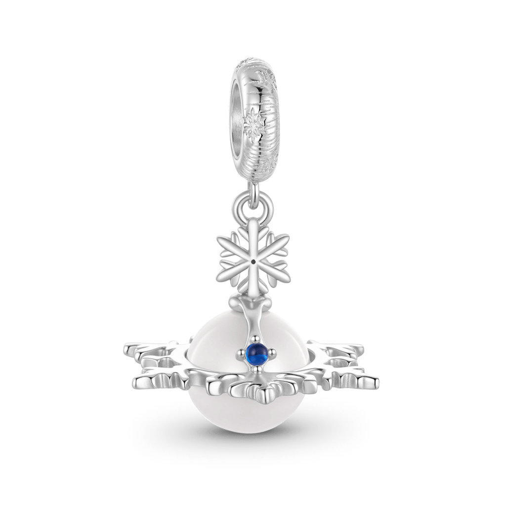 Pearl Snowflake Planet Pendant image number 4