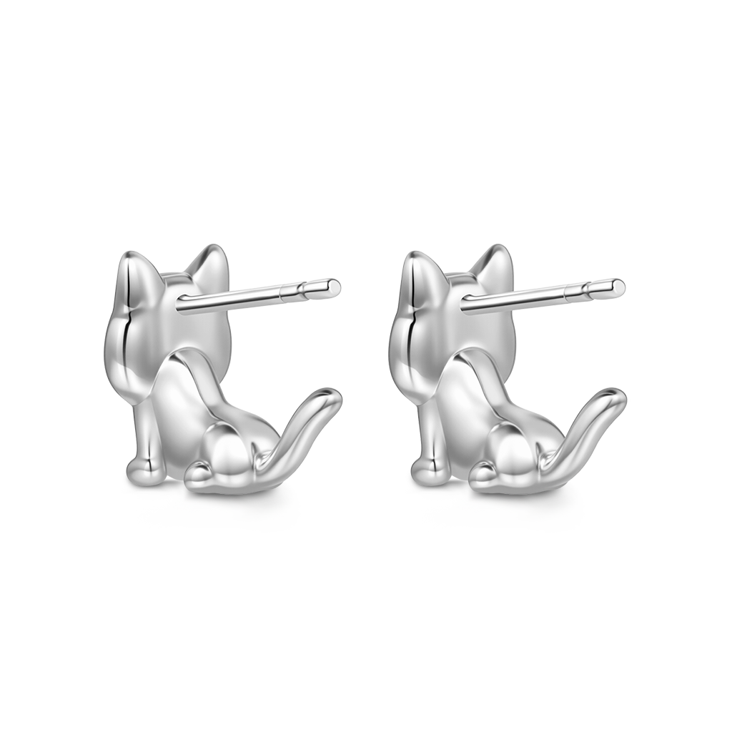 Grumpy Cat Stud Earrings image number 3