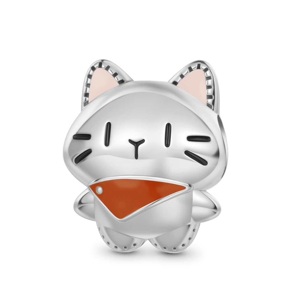 Cat Wearing Bib Charm image number 0