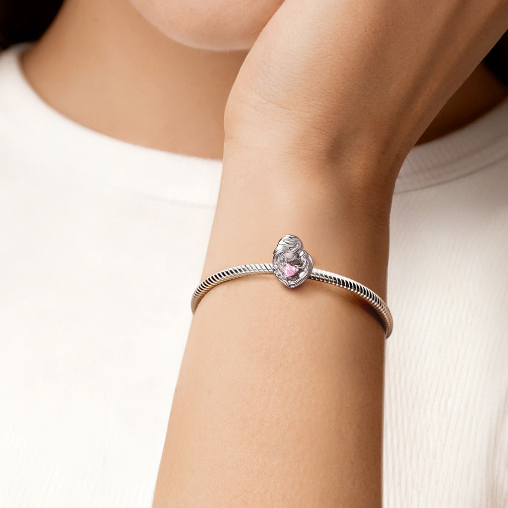 Mother & Child Birthstone Charm image number 1