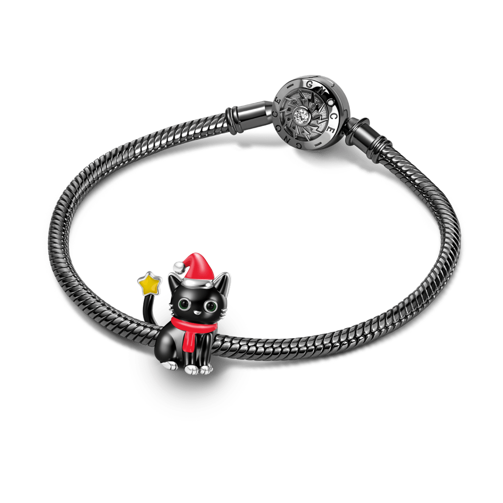 Christmas Black Cat Charm image number 3