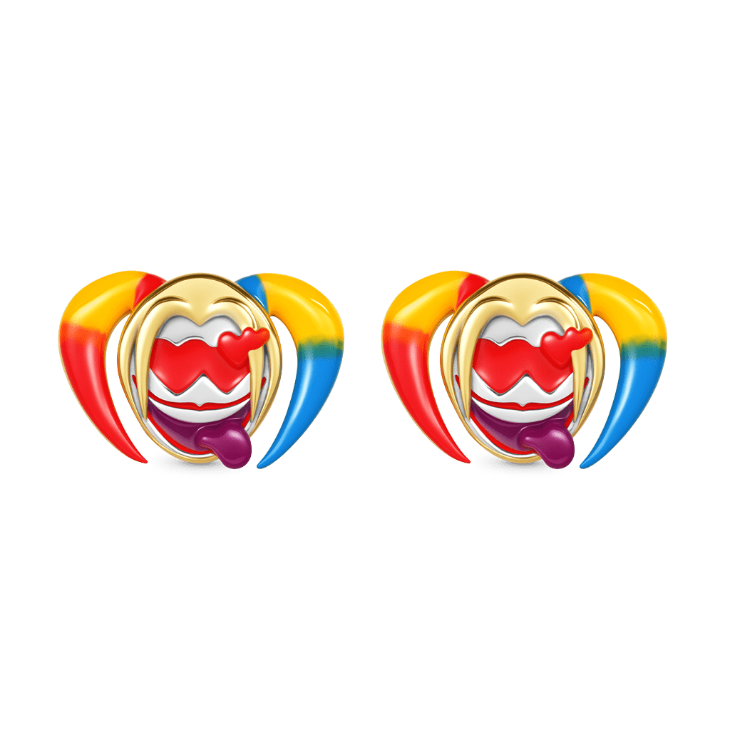 Harley Quinn Stud Earrings image number 0