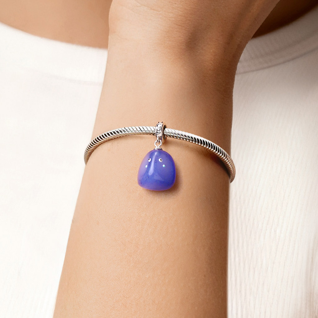 Blue Pet Stone Pendant image number 1