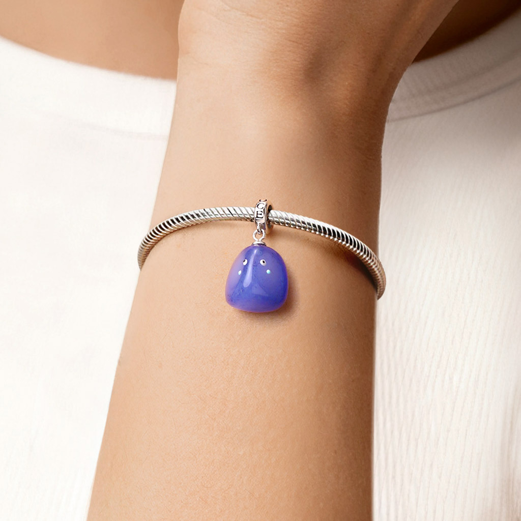 Blue Pet Stone Pendant image number 1