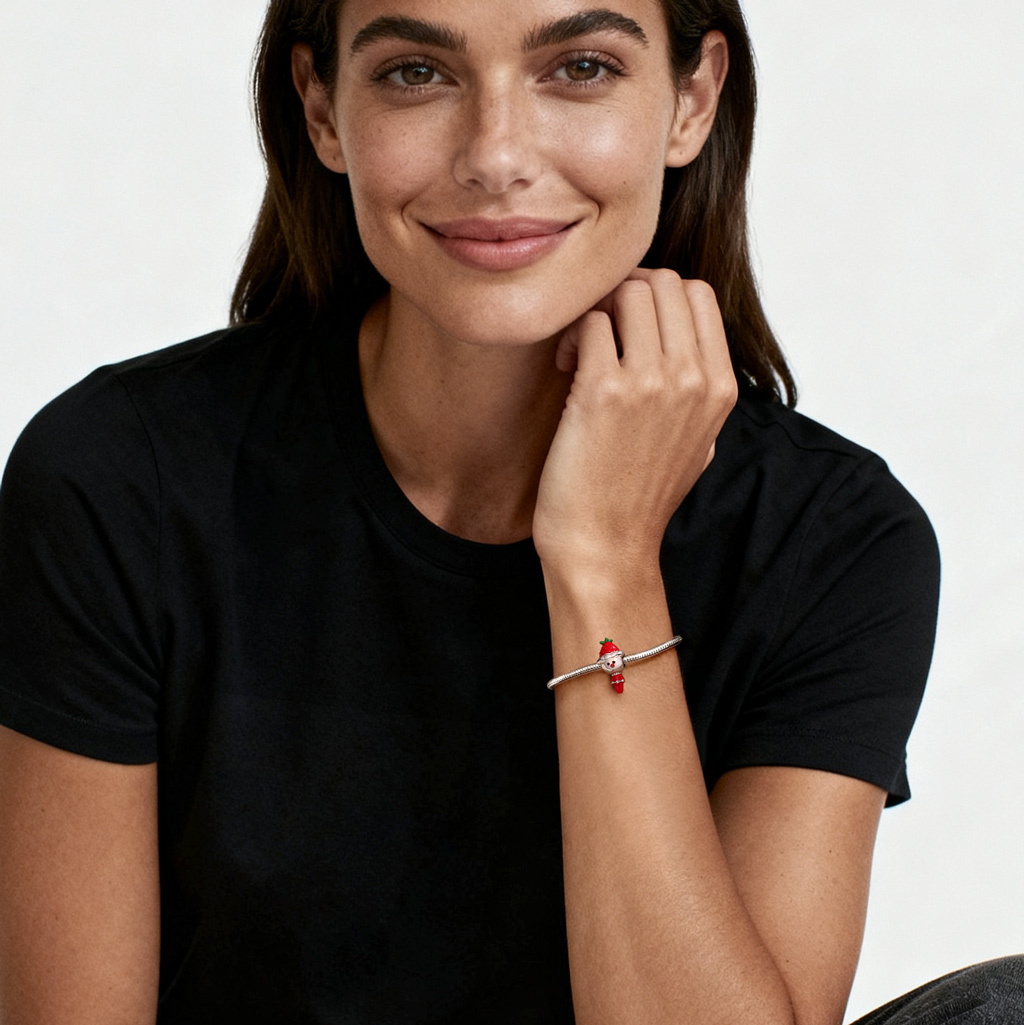 Christmas Strawberry Doll Charm image number 3