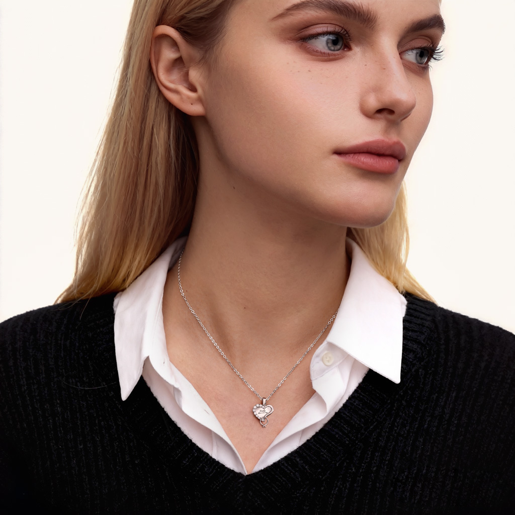 Birthstone Heart Necklace image number 2