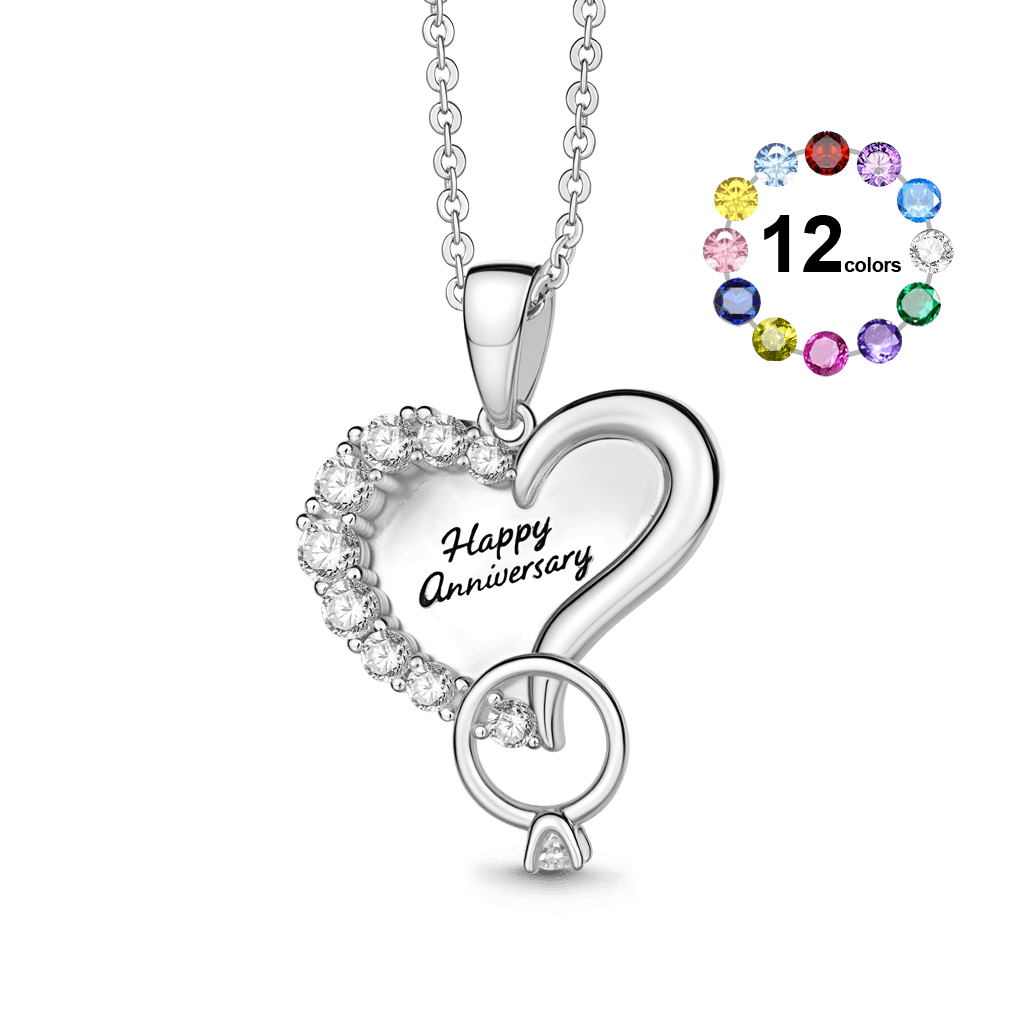 Birthstone Heart Necklace image number 0