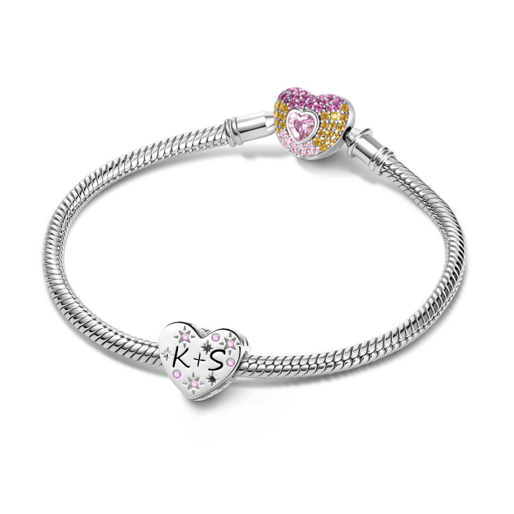 Hollow Heart Engravable Charm image number 3