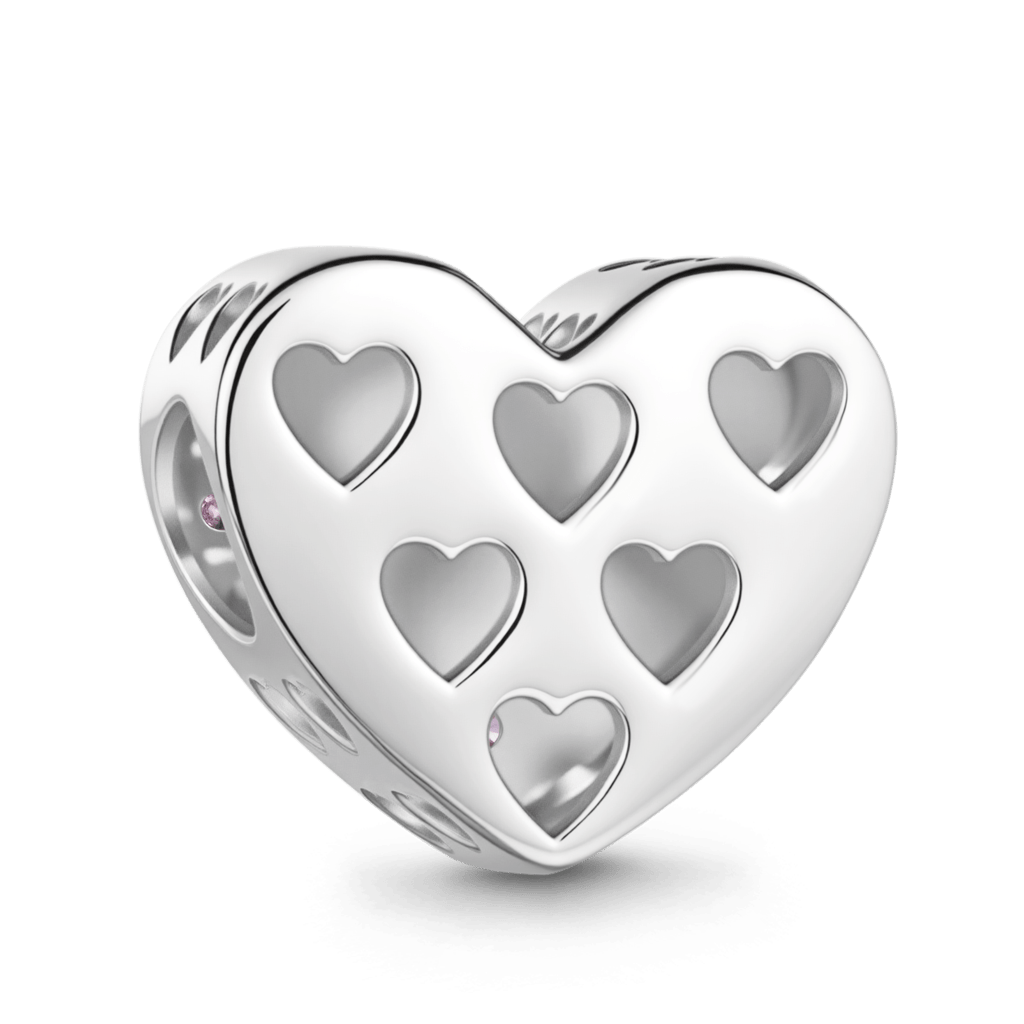 Hollow Heart Engravable Charm image number 5