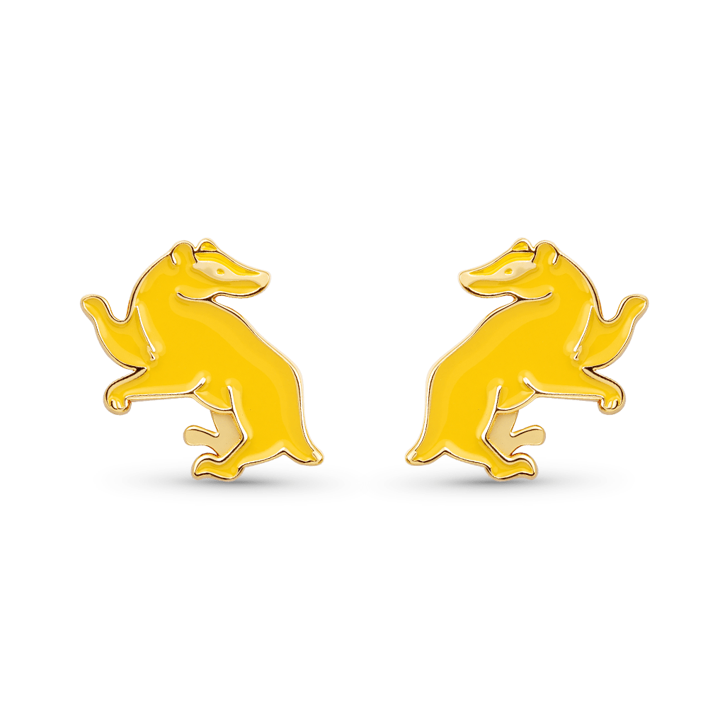 Hufflepuff Badger Stud Earrings image number 0