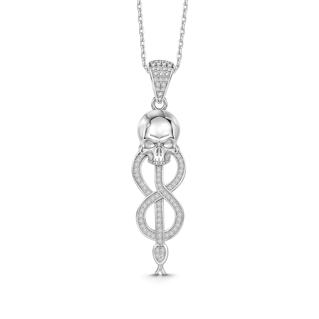 Morsmordre Skull Snake Symbol Necklace image number 0