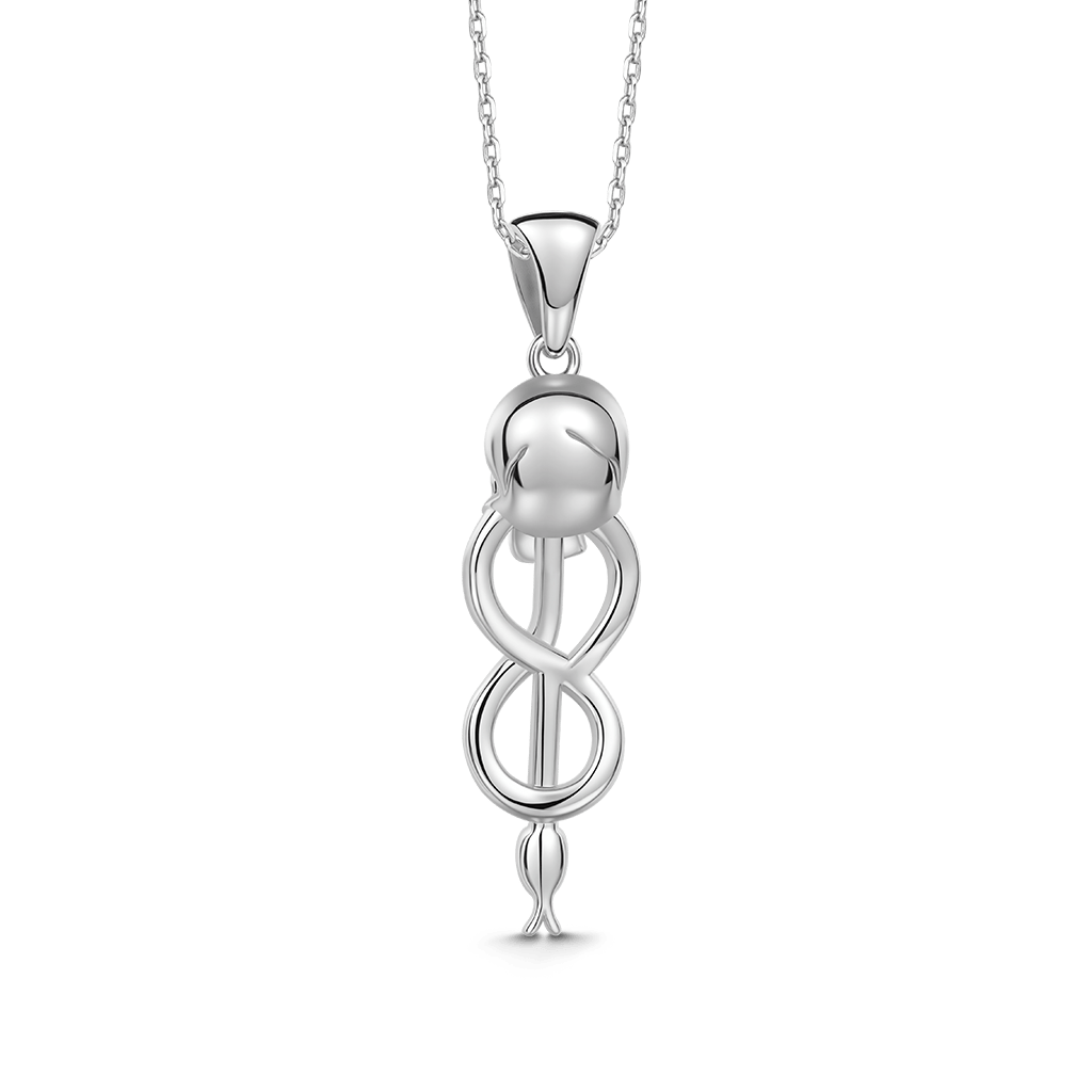 Morsmordre Skull Snake Symbol Necklace image number 4