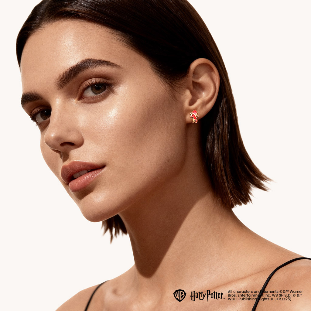 Gryffindor Lion Stud Earrings image number 2