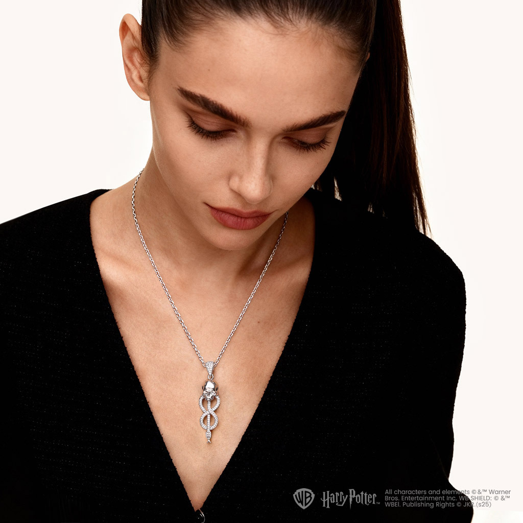 Morsmordre Skull Snake Symbol Necklace image number 2