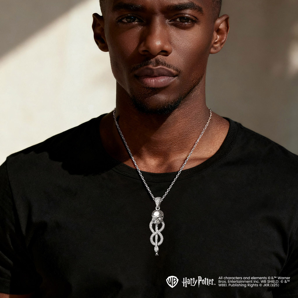 Morsmordre Skull Snake Symbol Necklace image number 3