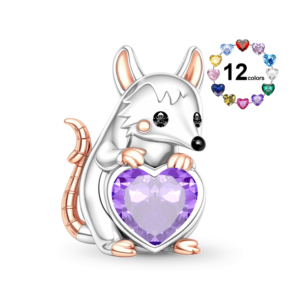 Opossum Birthstone Charm image number 0