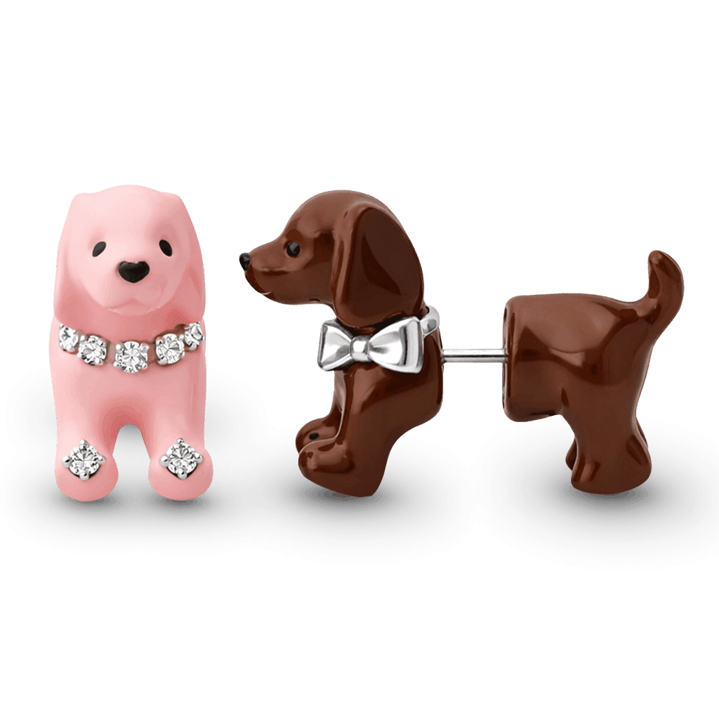 Puppy Dog Stud Earrings image number 0
