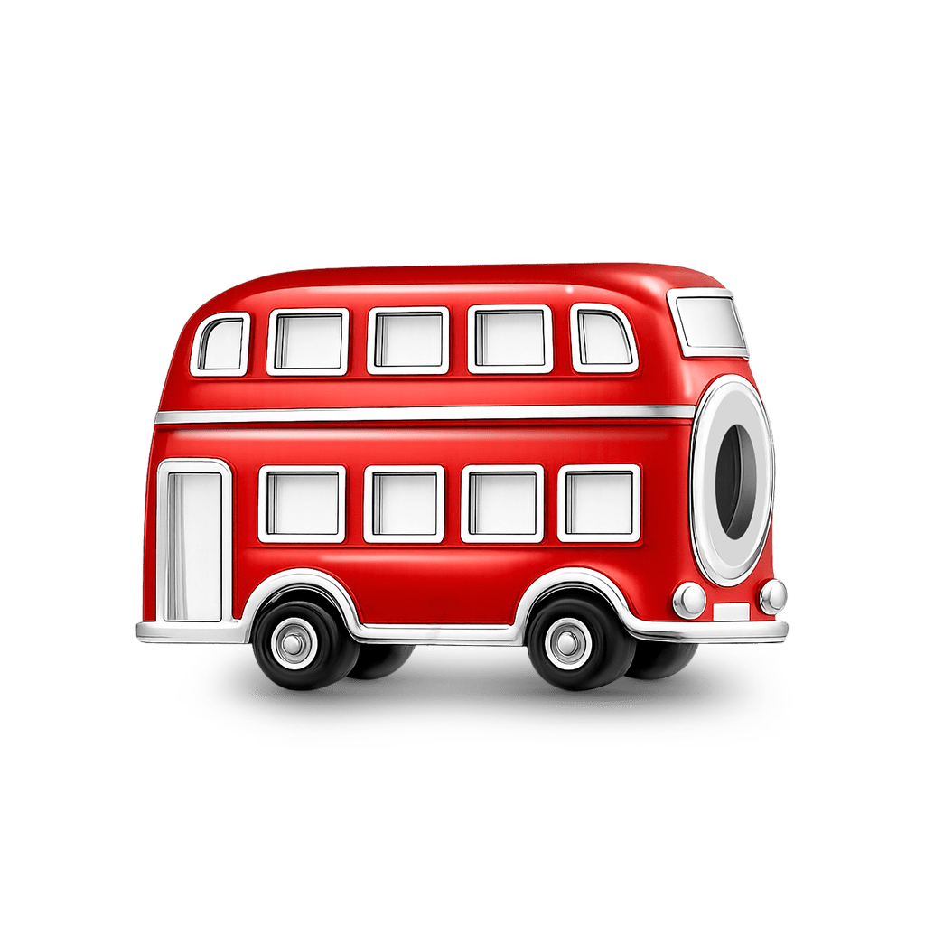 Red Double-Decker Bus Charm image number 0