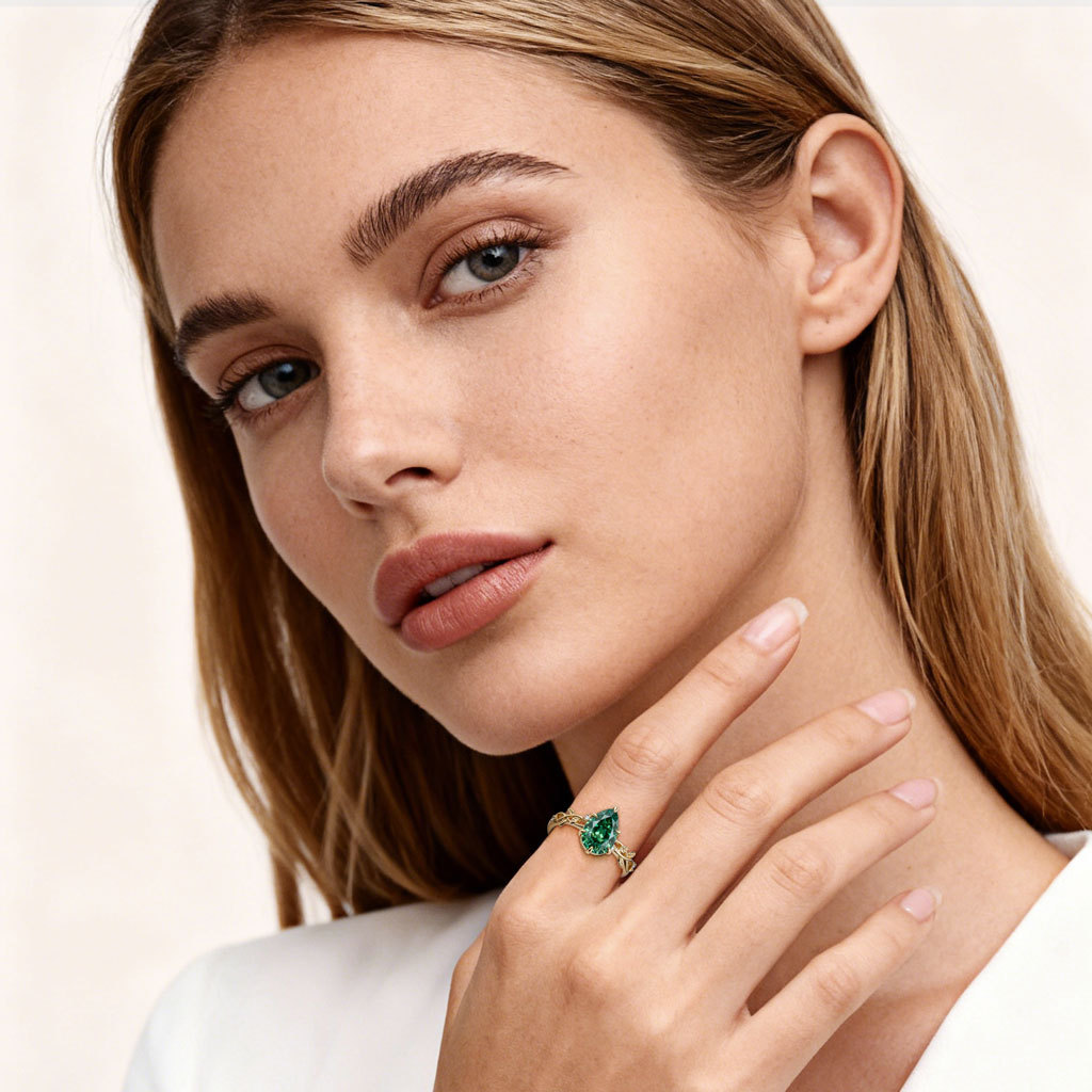 Branch Pear-Cut Ring image number 2