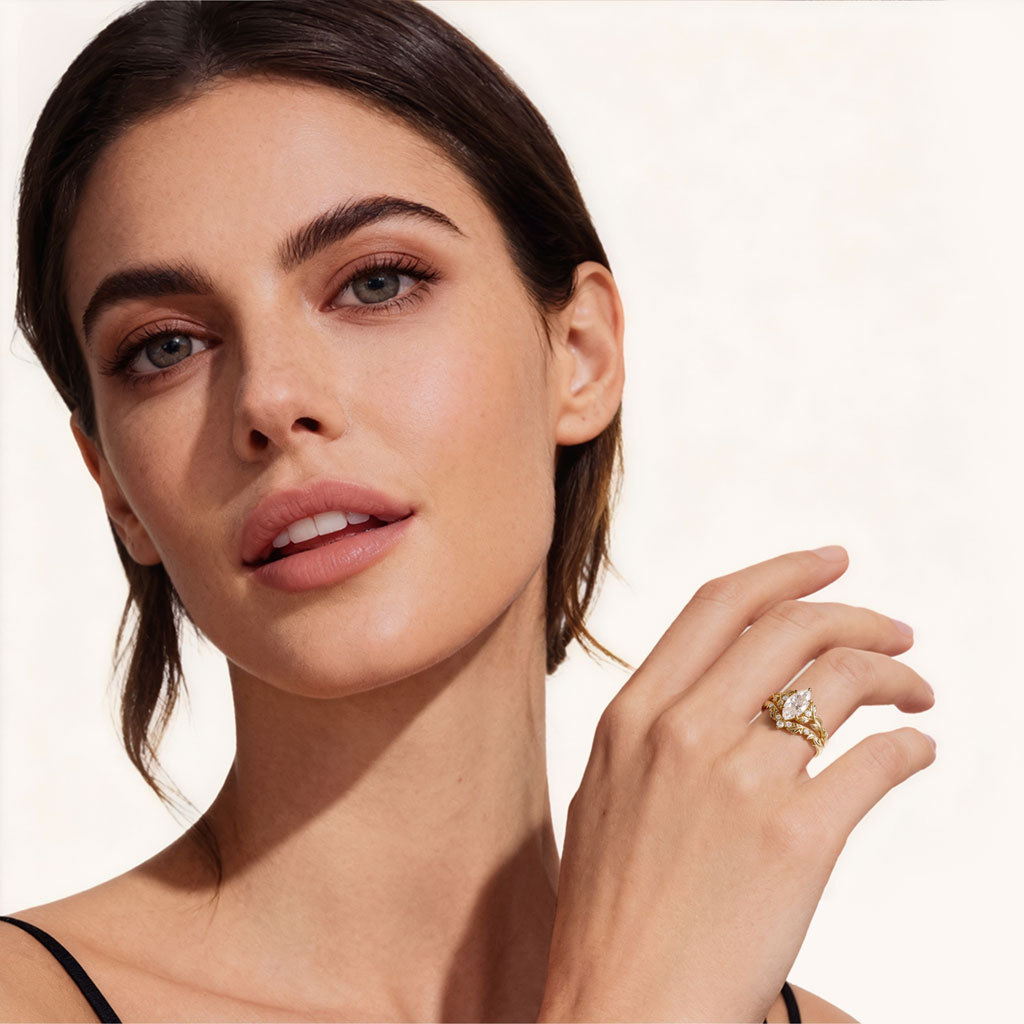 Vine Leaf Marquise-Cut Ring image number 2