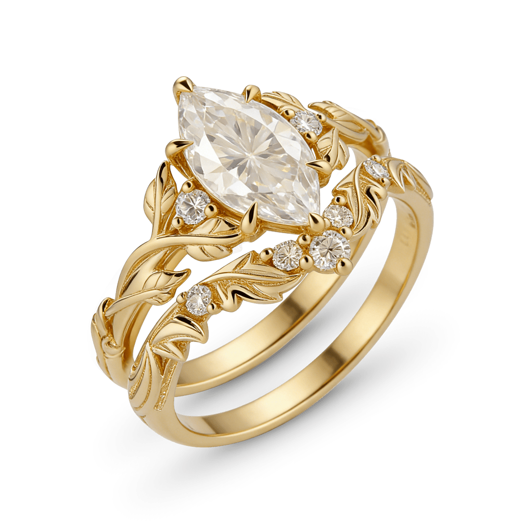 Vine Leaf Marquise-Cut Ring image number 3