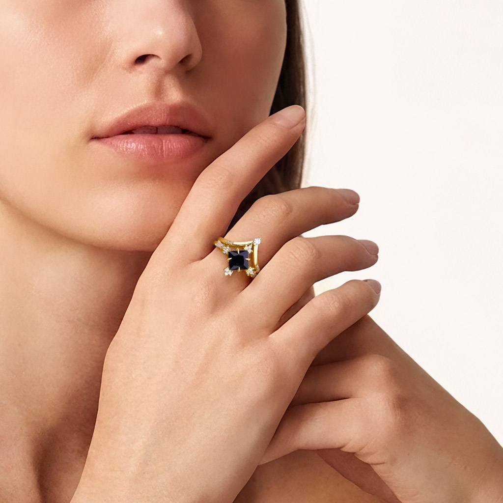 Princess-Cut Stackable Ring image number 1