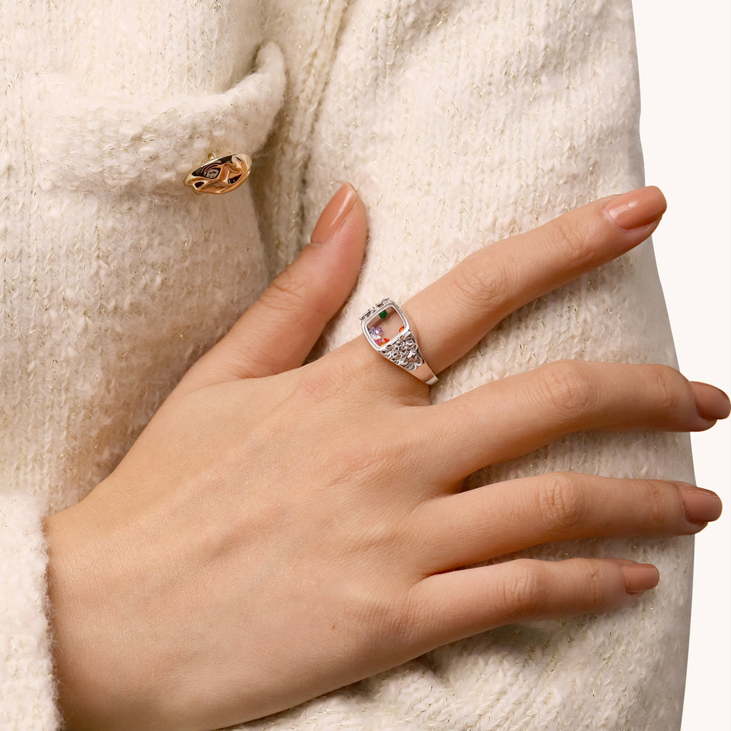 Floral Multi-Color Ring image number 2