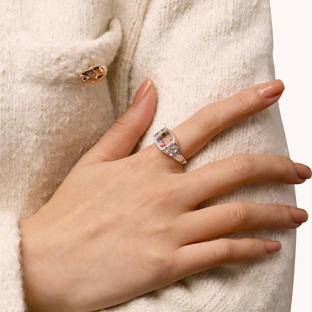 Floral Multi-Color Ring image number 2