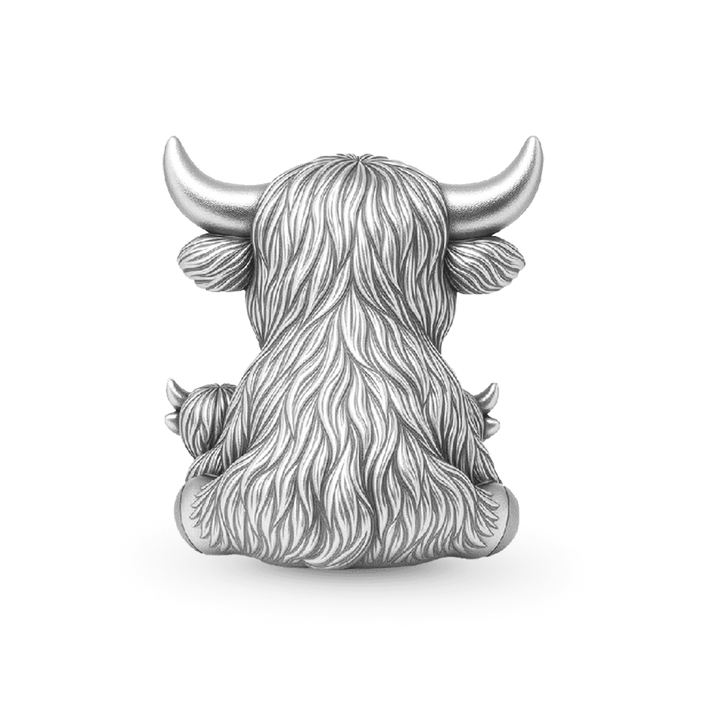 Highland Cow with Three Babies Charm image number 5