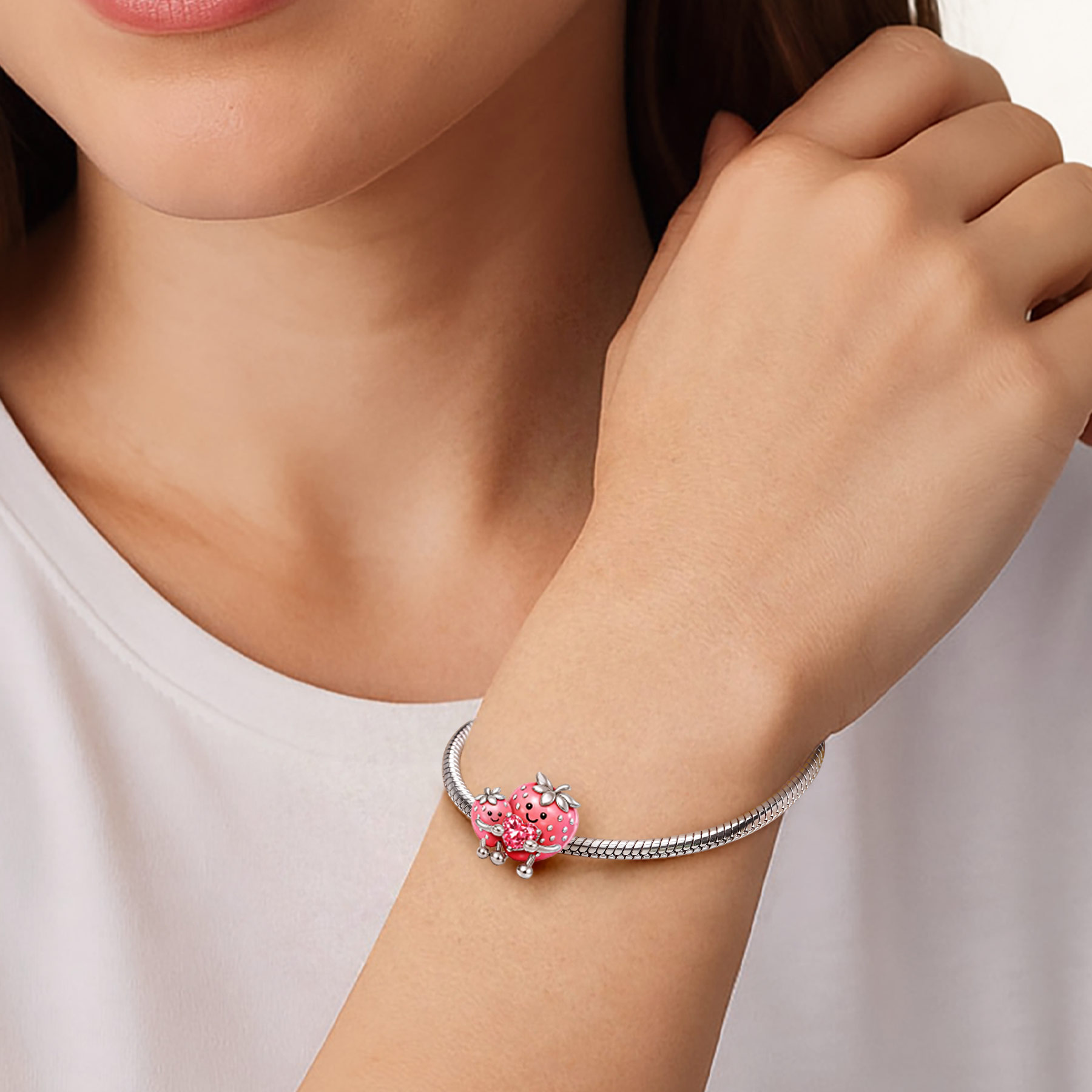 Strawberry Mom & Baby Charm image number 1