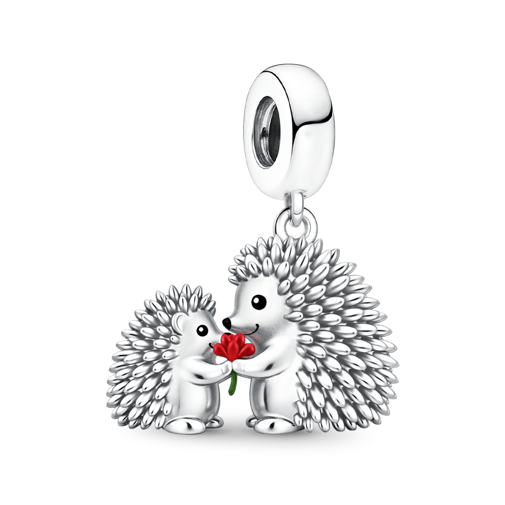 Hedgehog Mother & Child Pendant image number 5