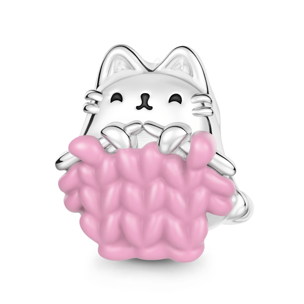 Cat Knitting a Sweater Charm image number 0