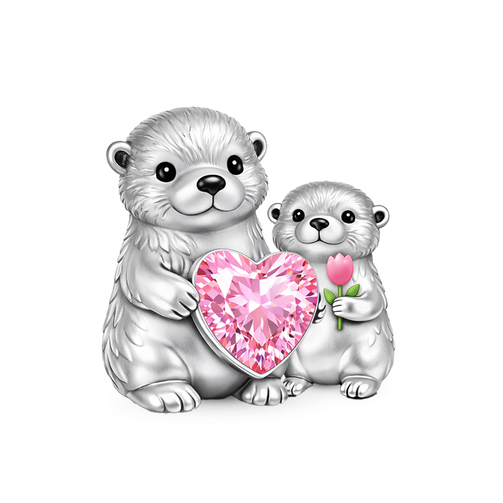 Otter Mom & Baby Charm image number 0