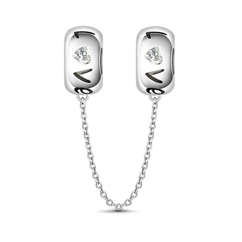 Safety Chain Engraved Love image number 0