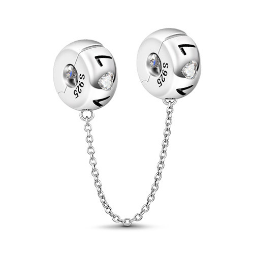 Safety Chain Engraved Love image number 1
