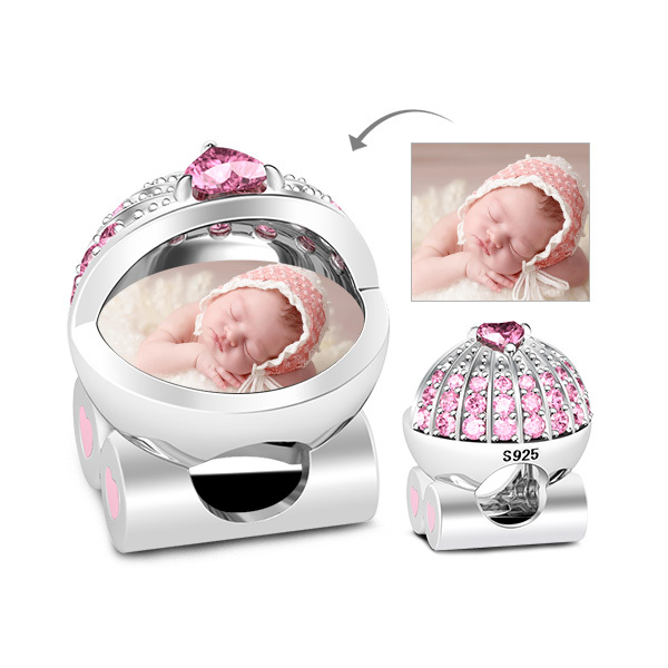 Pink Pram Photo Charm image number 0