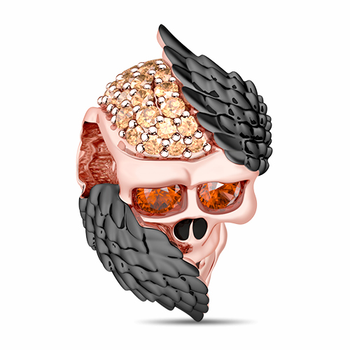 Skull with Angel Wings Charm image number 0