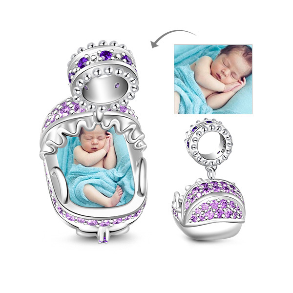 Baby Cradle Photo Charm image number 0