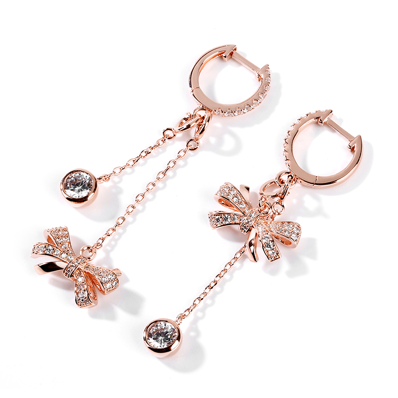 "Infinite Love" Rose Gold Earrings image number 1